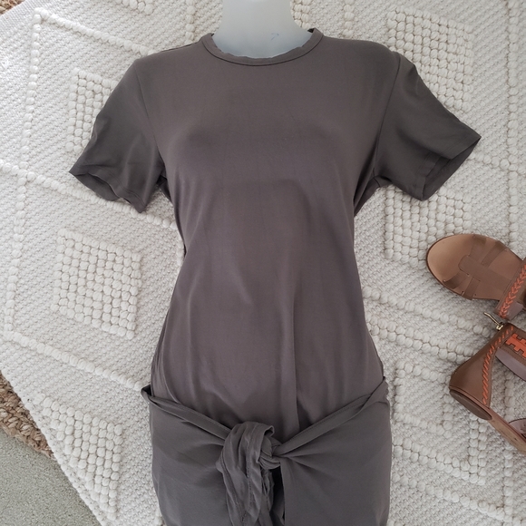 ARMY GREEN Wilfred free tie tshirt dress m - Picture 2 of 10